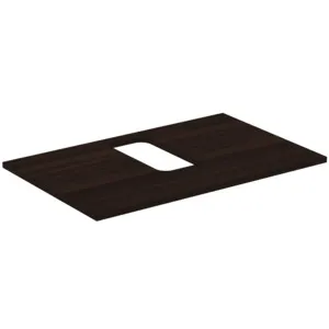 Waschtischplatte i.life B mittiger Ausschnitt für ein Wand-Waschtisch 802x507x18mm Weiß matt