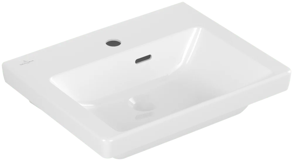 Villeroy & Boch Subway 3.0 Handwaschbecken, 500x400mm, Rechteck, 1HL. m. ÜL., Weiß Alpin CeramicPlus