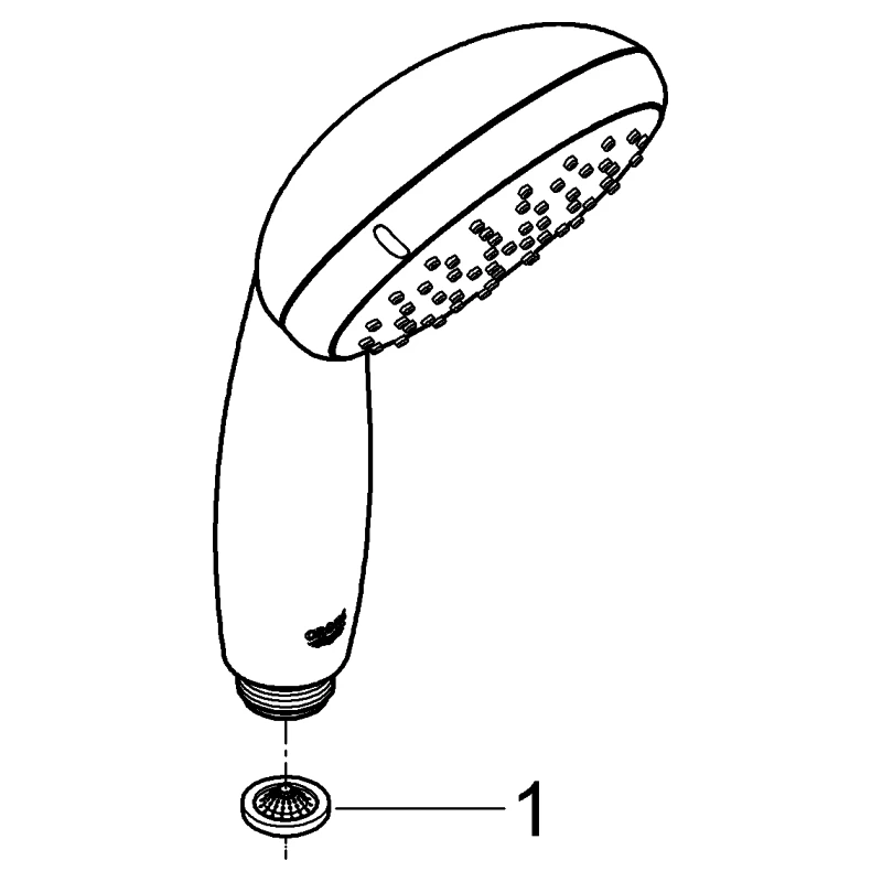 Handbrause Tempesta 100 27852_1, 1 Strahlart, chrom