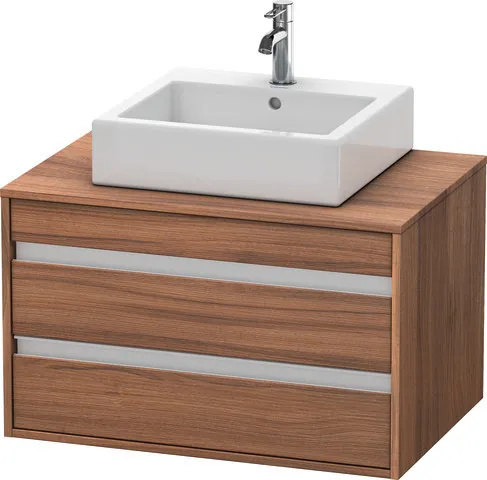 Duravit Waschtischunterschrank wandhängend „Ketho“ 80 × 49,6 × 55 cm Nussbaum Natur