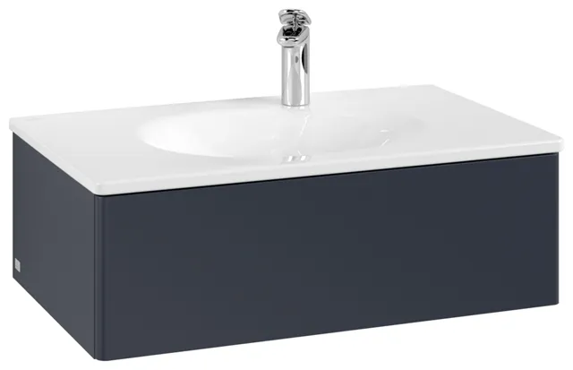 Villeroy & Boch Waschtischunterschrank für Schrankwaschtisch „Antao“ 788 × 256 × 496 mm Midnight Blue Matt Lacquer, für Becken mittig, mit Beleuchtung Villeroy & Boch Waschtischunterschrank für Schrankwaschtisch „Antao“ 788 × 256 × 496 mm Midnight Blue Matt Lacquer, für Becken mittig, mit Beleuchtung