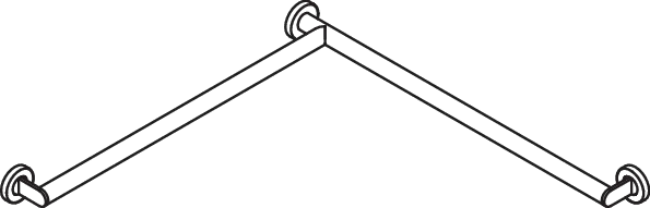 Duschhandlauf (USA) W1/W2:variabel Ausführung links, XA schliff, S900 Duschhandlauf (USA) W1/W2:variabel Ausführung links, XA schliff, S900