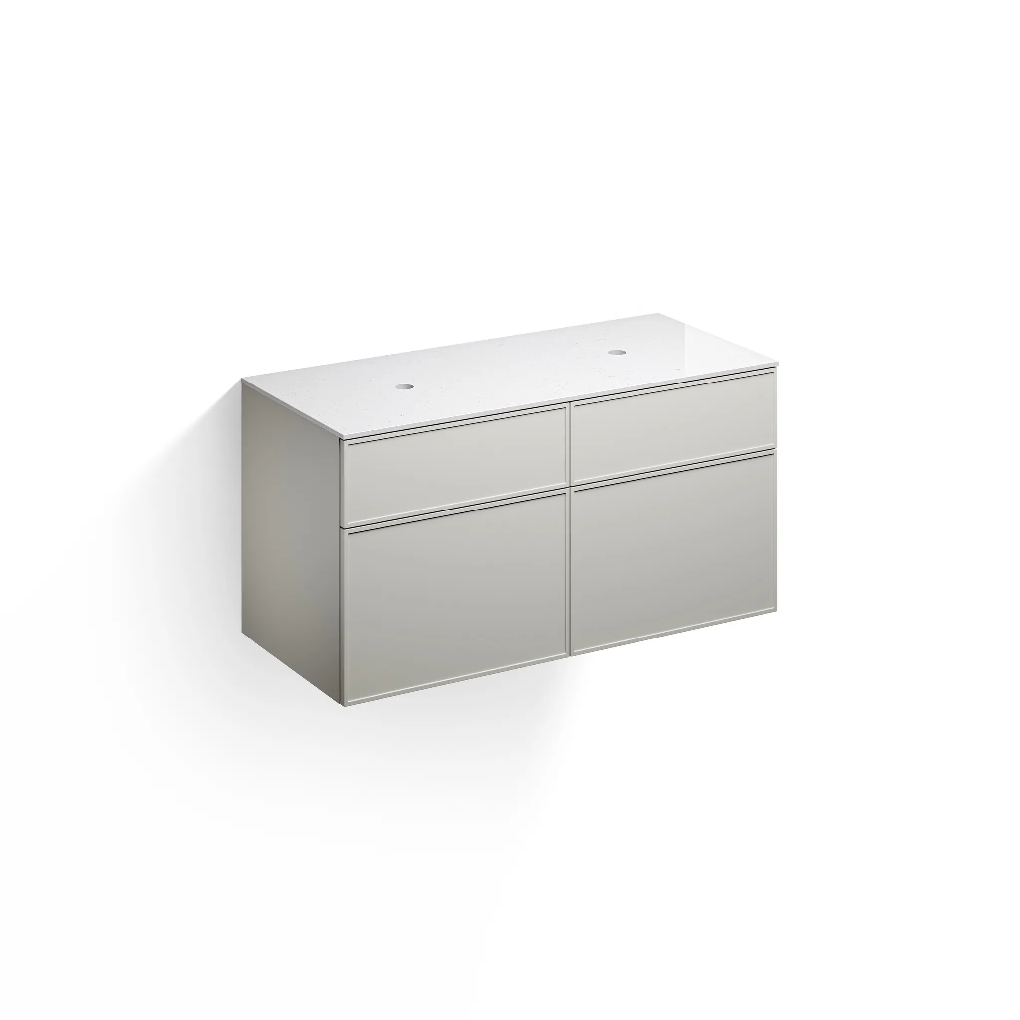 Alape Möbelmodul Arkta 1200x600 Carrara/Seidengrau
