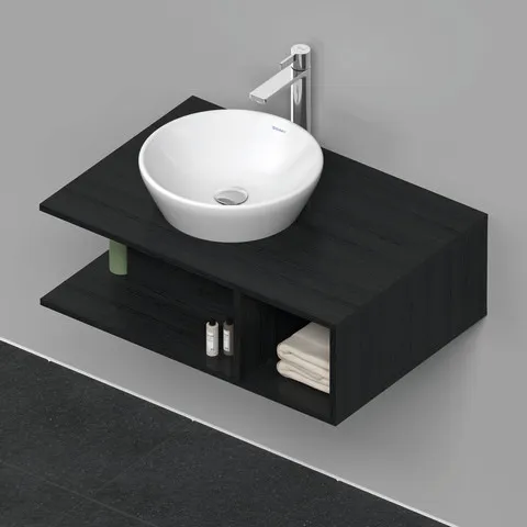 Duravit Waschtischunterschrank wandhängend „D-Neo“ 80 × 26 × 55 cm Eiche Schwarz Duravit Waschtischunterschrank wandhängend „D-Neo“ 80 × 26 × 55 cm Eiche Schwarz