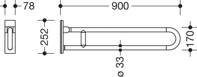 HEWI Stützklappgriff mobil „Serie 801“