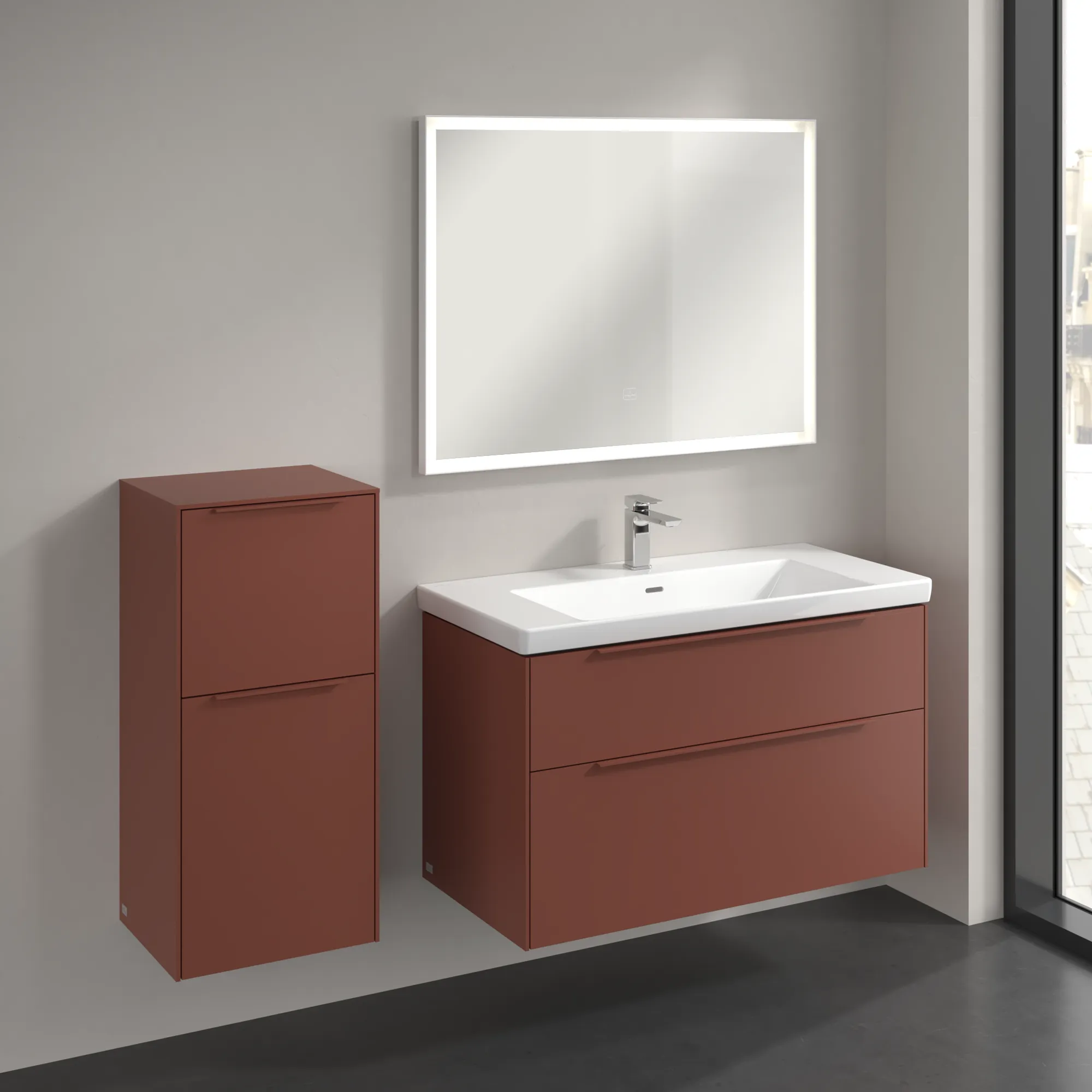 Villeroy & Boch Seitenschrank „Subway 3.0“ 40 × 86 × 36,2 × 36,2 cm 1 Auszug, 1 Tür, Anschlag (Scharnier) links, 1 Tür, Anschlag links Villeroy & Boch Seitenschrank „Subway 3.0“ 40 × 86 × 36,2 × 36,2 cm 1 Auszug, 1 Tür, Anschlag (Scharnier) links, 1 Tür, Anschlag links