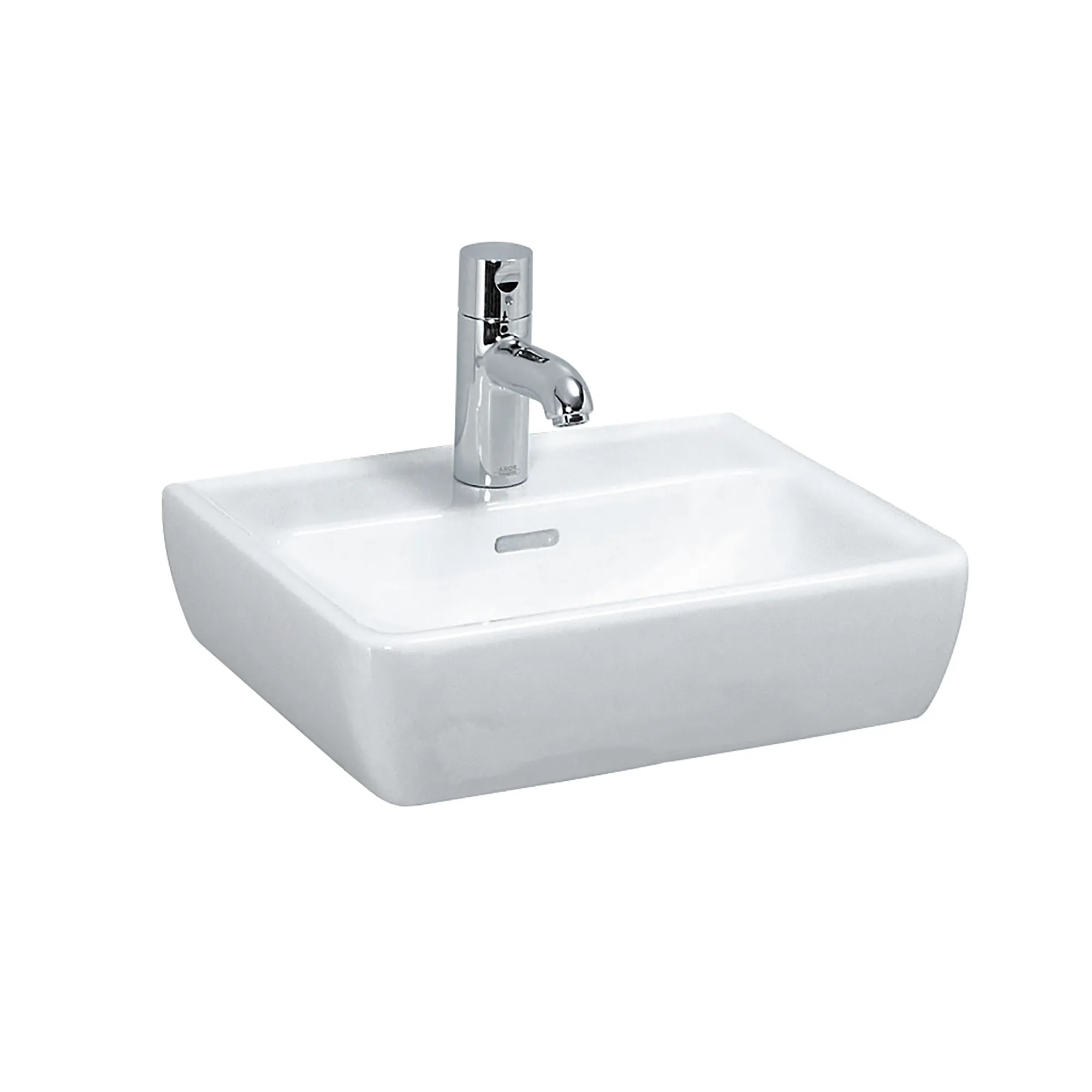 Handwaschbecken PRO A 340x450x145 1 Hahnloch mit Überlauf weiß Handwaschbecken PRO A 340x450x145 1 Hahnloch mit Überlauf weiß