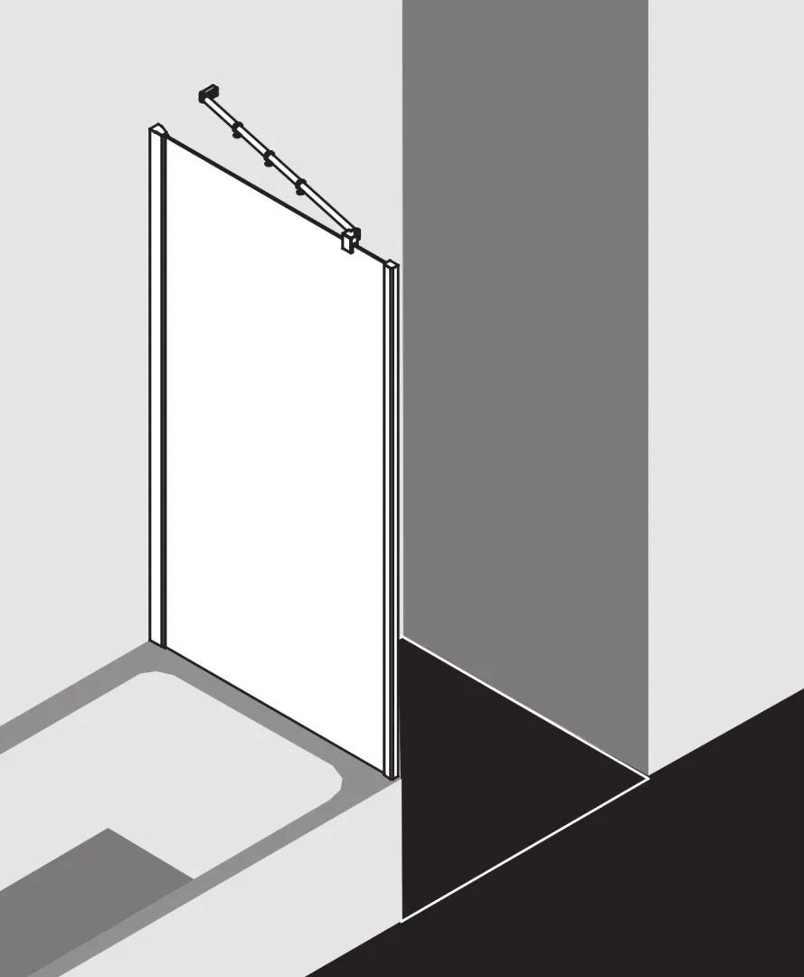 Kermi verkürzte Seitenwand für Ecke „FILIA XP“ Glas Klar, Profile Silber Hochglanz, BV: 725 - 750 mm WE: 735 - 760 mm H: 1600 mm Kermi verkürzte Seitenwand für Ecke „FILIA XP“ Glas Klar, Profile Silber Hochglanz, BV: 725 - 750 mm WE: 735 - 760 mm H: 1600 mm