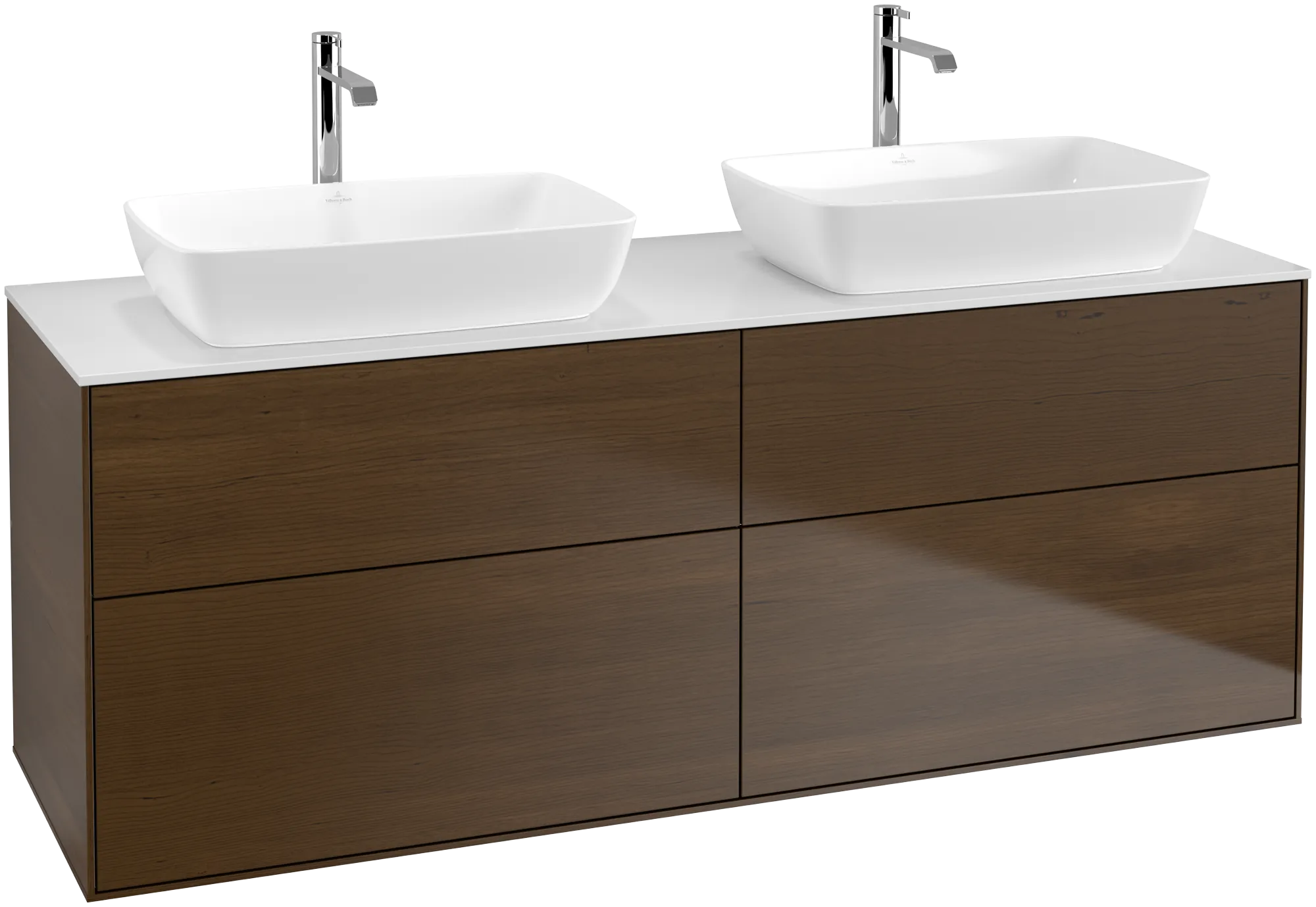 Villeroy & Boch Waschtischunterschrank „Finion“ für Schrankwaschtisch 1600 × 603 × 501 mm Walnut Veneer, für links und rechts, mit Hahnlochbohrung Villeroy & Boch Waschtischunterschrank „Finion“ für Schrankwaschtisch 1600 × 603 × 501 mm Walnut Veneer, für links und rechts, mit Hahnlochbohrung