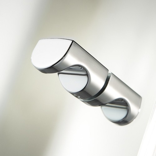 HSK teilgerahmte Drehfalttür pendelbar „Exklusiv 2.0“ für Seitenwand Glas Mattglas, Profile Alu Silber-matt, Scharniere Premium Classic, B: 900 mm H: 2000 mm