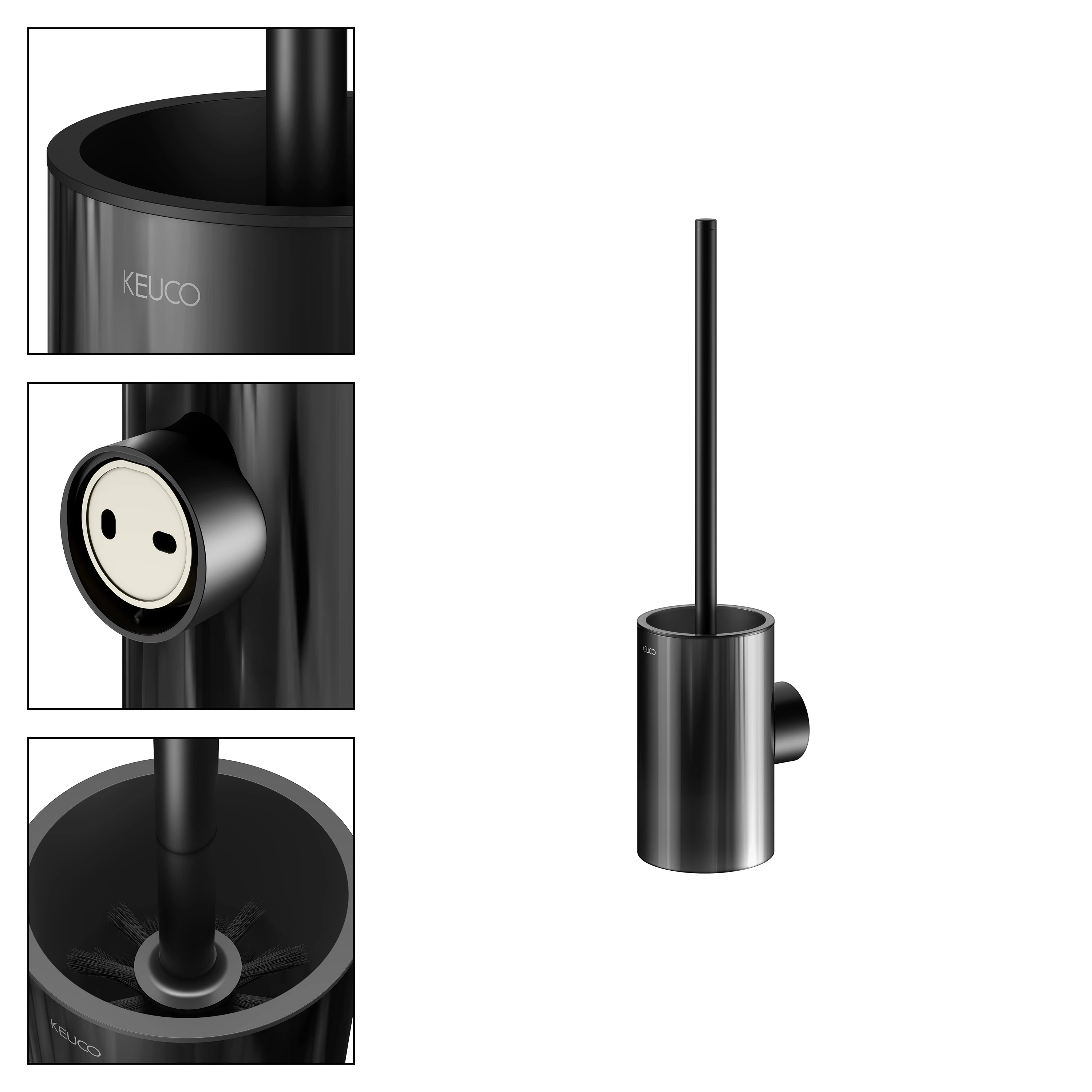 REVA 12864379000 Toilettenbürstengarnitur schwarz
