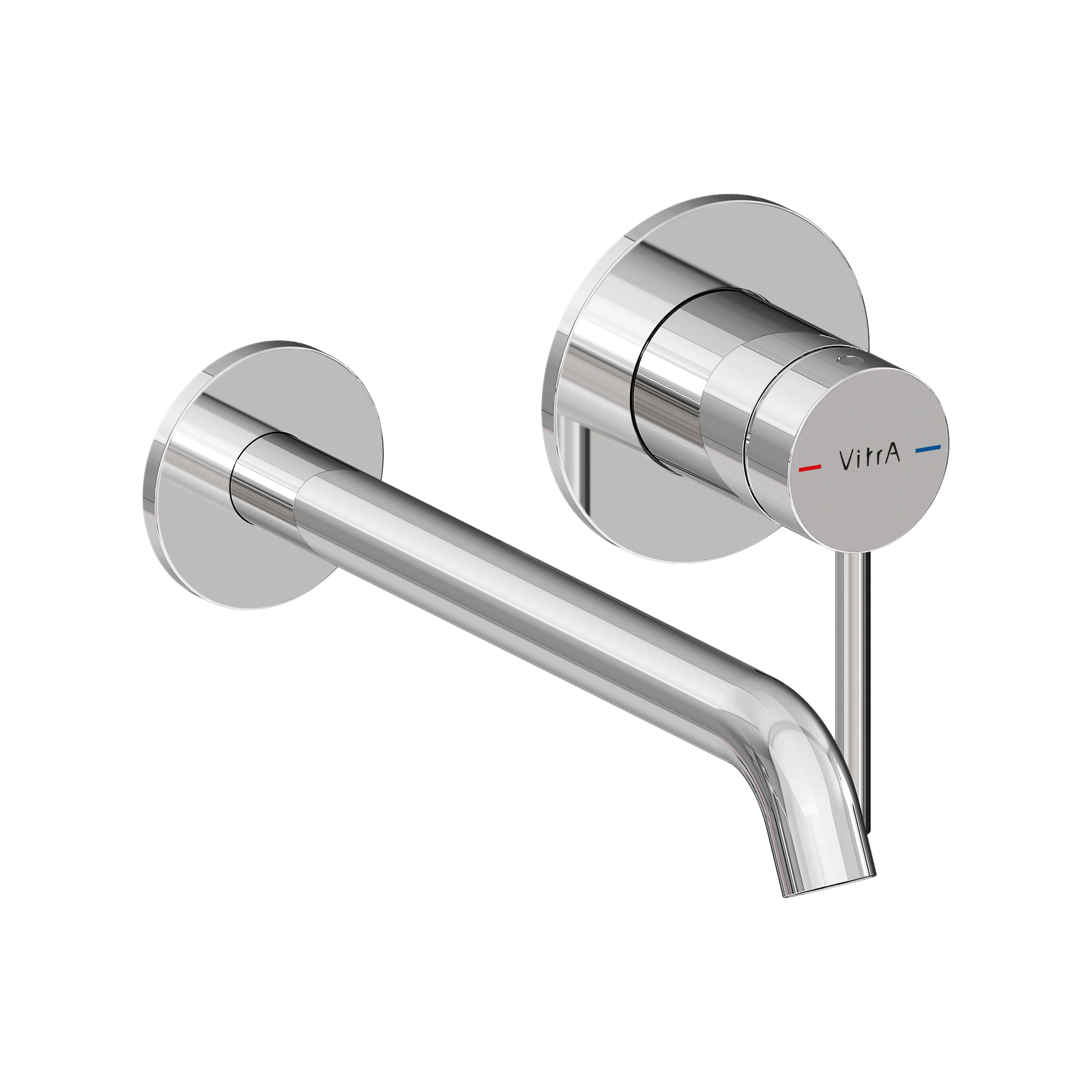 Minimax Round Einhebel-Waschtischmischer Fertigmontageset Unterputzmontage Ausladung 22 cm Chrom