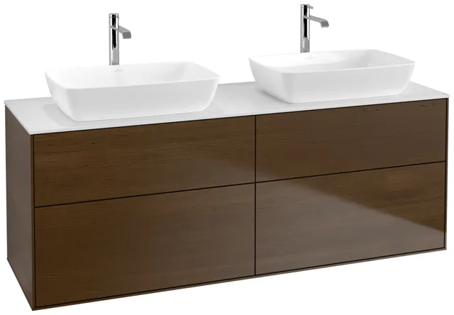 Villeroy & Boch Waschtischunterschrank „Finion“ für Schrankwaschtisch 1600 × 603 × 501 mm Walnut Veneer, für links und rechts, mit Hahnlochbohrung Villeroy & Boch Waschtischunterschrank „Finion“ für Schrankwaschtisch 1600 × 603 × 501 mm Walnut Veneer, für links und rechts, mit Hahnlochbohrung