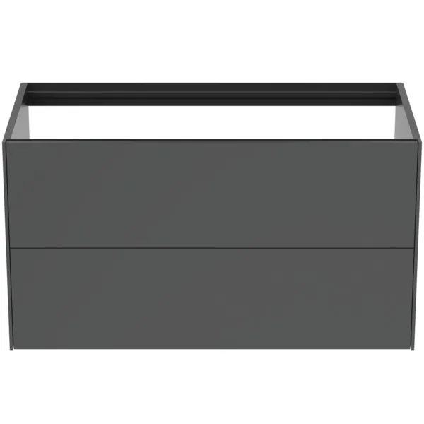 Ideal Standard Waschtischunterschrank Conca, Anthrazit matt, 1000x505x540 mm, 2 Auszüge mit Push-Open und Softclose-Einzug, ohne Platte Ideal Standard Waschtischunterschrank Conca, Anthrazit matt, 1000x505x540 mm, 2 Auszüge mit Push-Open und Softclose-Einzug, ohne Platte