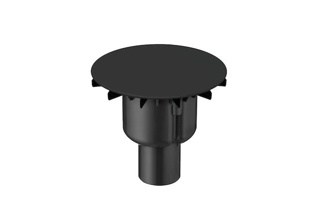 Bette Ablaufgarnitur DW B599 BetteAir Down Ebony, Ab- und Überlauf für Duschfläche, 0,6 l/s, 280 x 220 x 150 mm, Kunststoff, glasierter Titan-Stahl