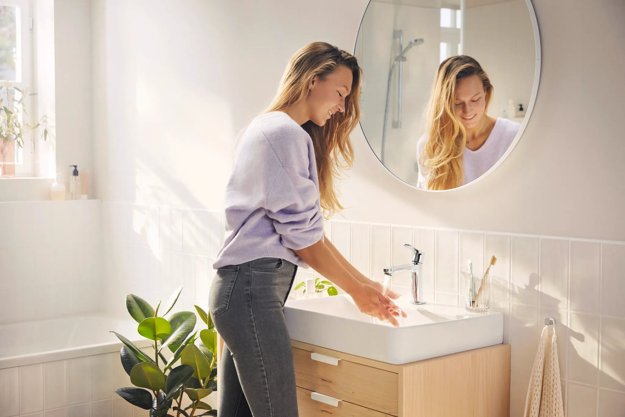 Einhebel-Waschtischmischer Rebris S 110 CoolStart o.Zugstange chrom
