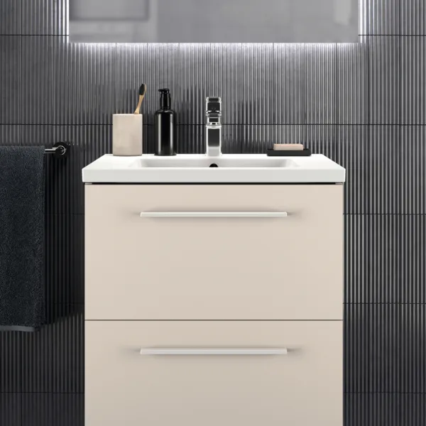 Ideal Standard Waschtischunterschrank „i.lifeB“ 60 × 63 × 50,5 cm Sandbeige matt