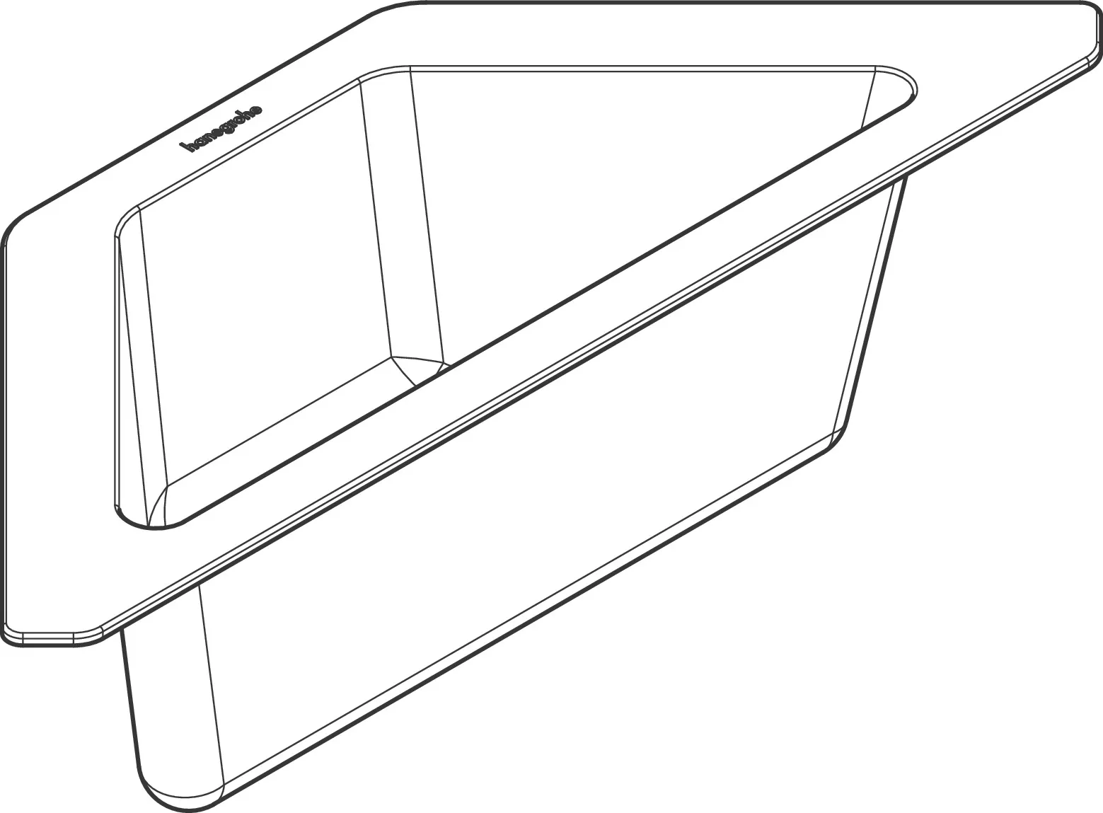 Hansgrohe F27 Eckschale, Schwarz