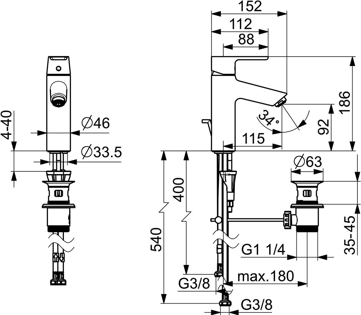 HansaVANTIS Waschtischarmatur Hansavantis 2022 EHM WT-Batt., ND HansaVANTIS XL 5246 Zugst.Ablgarn. Ausld. 114 mm chr HansaVANTIS Waschtischarmatur Hansavantis 2022 EHM WT-Batt., ND HansaVANTIS XL 5246 Zugst.Ablgarn. Ausld. 114 mm chr