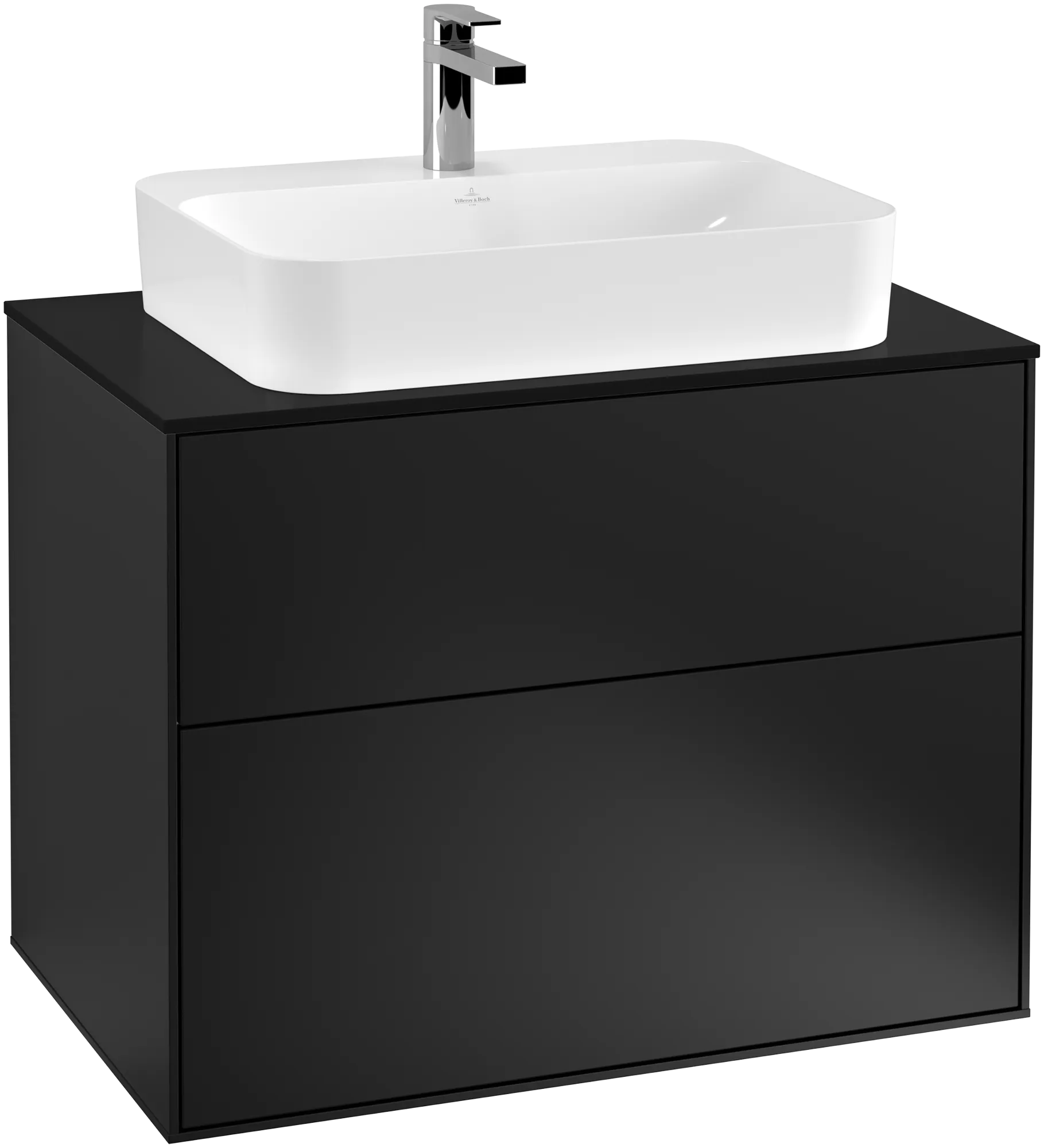 Villeroy & Boch Finion Waschbeckenunterschrank F34, 800x603x501mm, Black Matt Lacquer / Glass Black Matt Villeroy & Boch Finion Waschbeckenunterschrank F34, 800x603x501mm, Black Matt Lacquer / Glass Black Matt