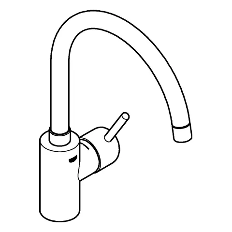 Grohe Concetto Einhand-Spültischbatterie, ½ hoher Auslauf, Einlochmontage Grohe Concetto Einhand-Spültischbatterie, ½ hoher Auslauf, Einlochmontage