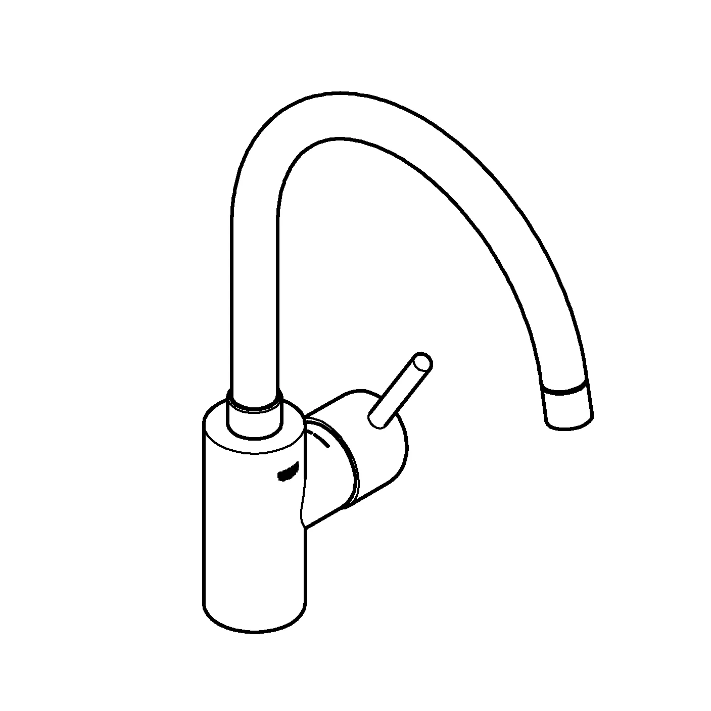 Grohe Concetto Einhand-Spültischbatterie, hoher Auslauf in chrom Grohe Concetto Einhand-Spültischbatterie, hoher Auslauf in chrom