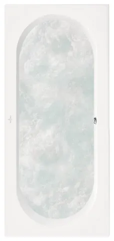 Villeroy & Boch Whirlwanne „O.novo“ mit Whirlsystem „Combipool Entry“ rechteck 190 × 90 cm, Mittelablauf