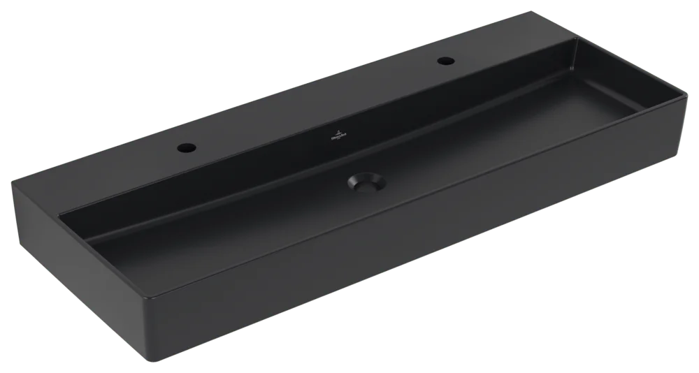 Villeroy & Boch Memento 2.0 Waschbecken TitanCeram Pure Black CeramicPlus 1200x470mm Villeroy & Boch Memento 2.0 Waschbecken TitanCeram Pure Black CeramicPlus 1200x470mm