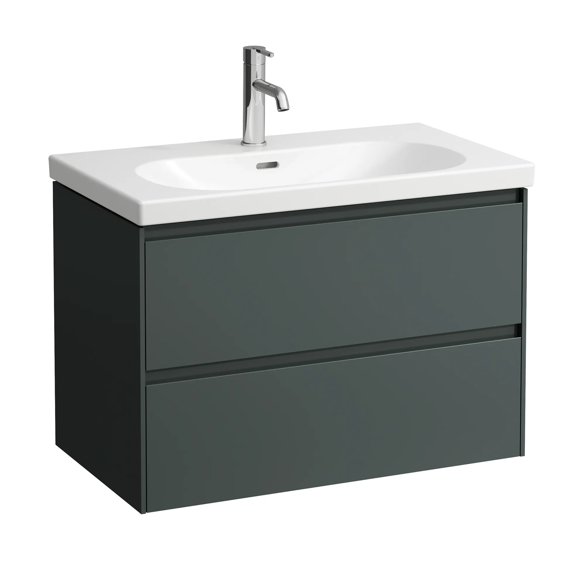 Waschtischunterbau LANI 442x784x515 mit 2 Schubladen integrierter Griffleiste Vollauszug und Soft-Close für Waschtisch LUA H810087 weiß matt Waschtischunterbau LANI 442x784x515 mit 2 Schubladen integrierter Griffleiste Vollauszug und Soft-Close für Waschtisch LUA H810087 weiß matt