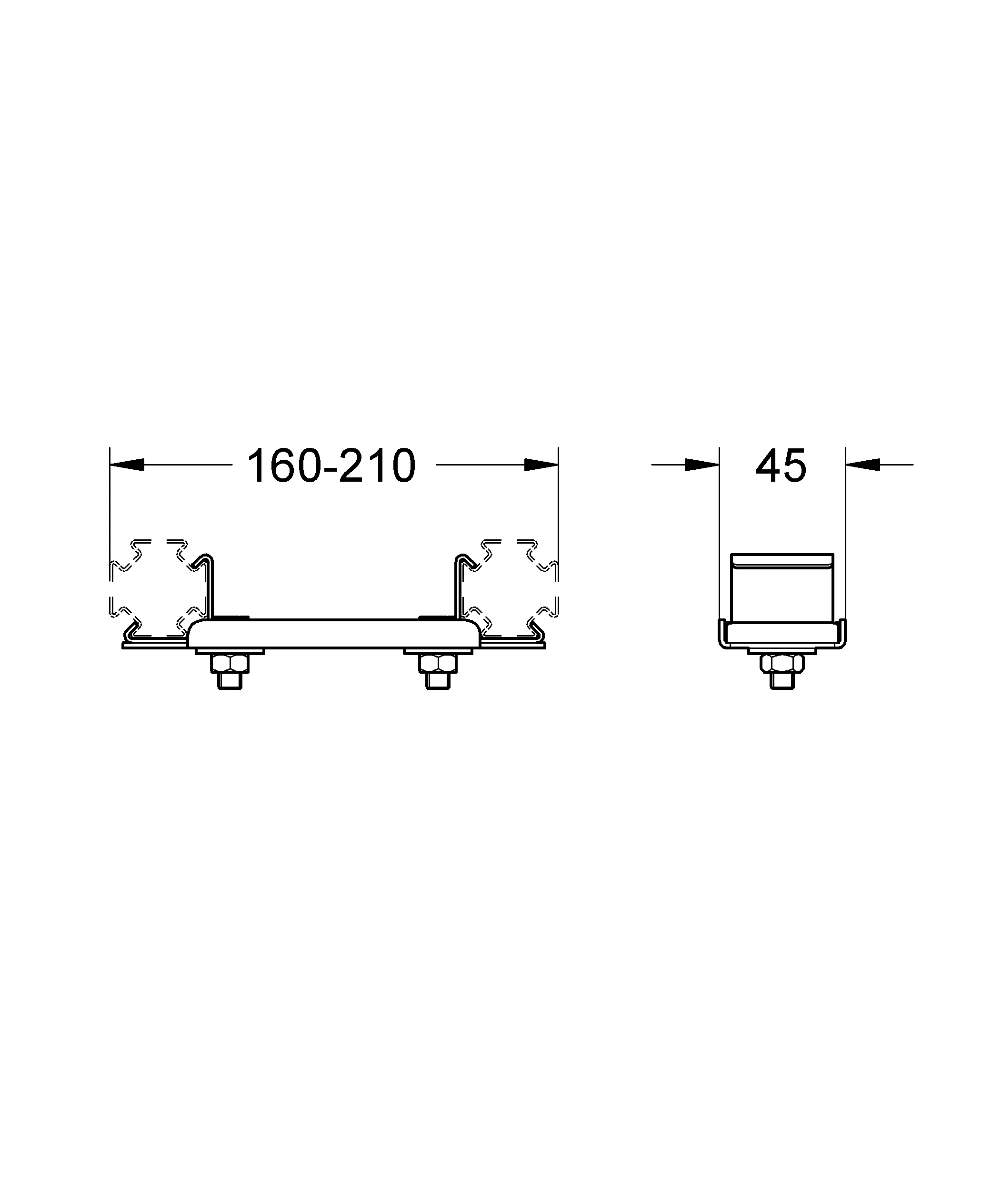 Abstandhalter Rapid Pro 39022, zum Fixieren und Aussteifen des Profilsystems und Herstellung variabler Profilverbindungen, Verkaufseinheit 10 Stück