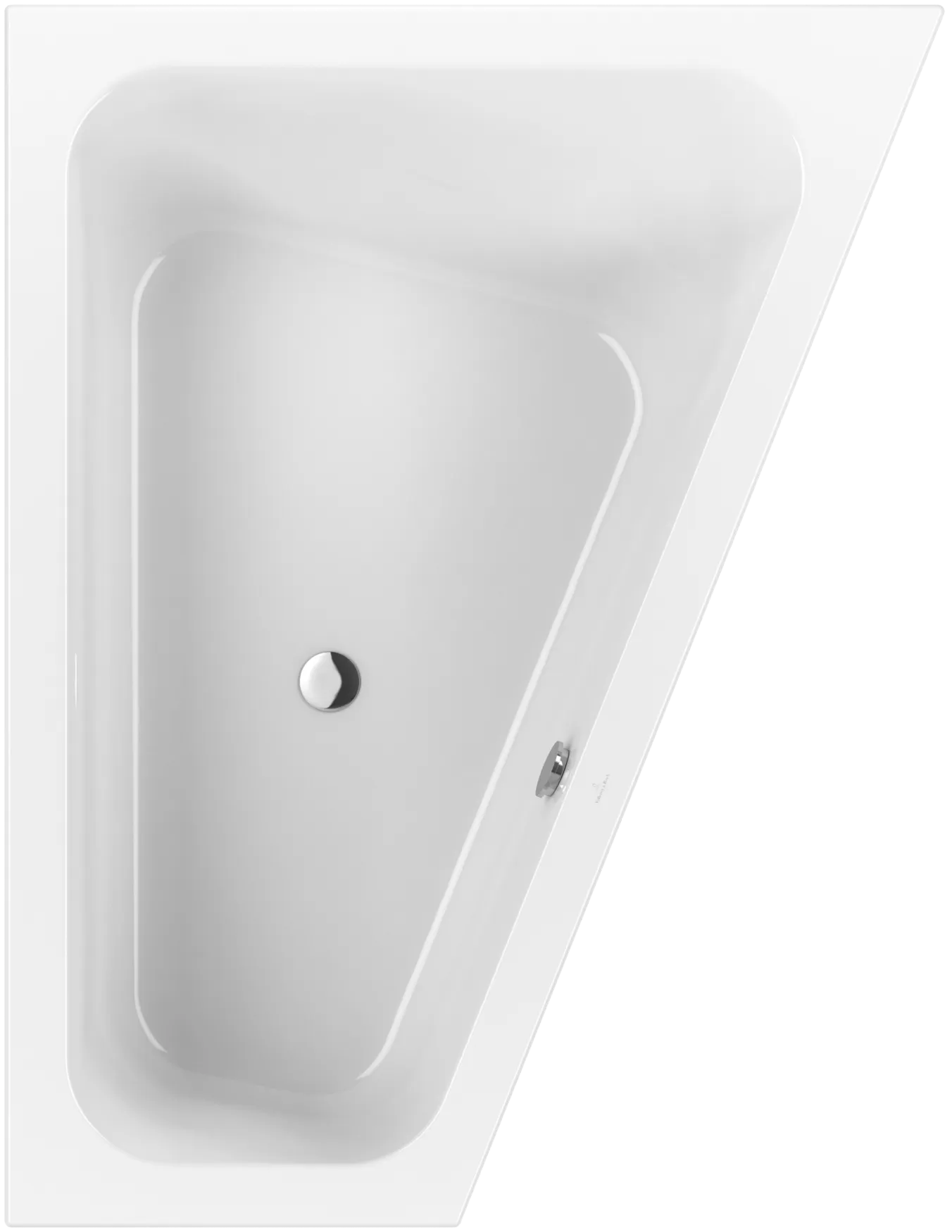 Villeroy & Boch Badewanne mit eckiger Innenform und umlaufenden Wannenrand „Loop & Friends“ trapez 175 × 135 cm, rechts, Mittelablauf in Weiß Alpin Villeroy & Boch Badewanne mit eckiger Innenform und umlaufenden Wannenrand „Loop & Friends“ trapez 175 × 135 cm, rechts, Mittelablauf in Weiß Alpin
