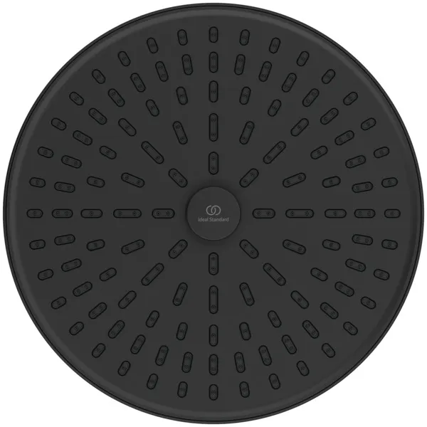 Ideal Standard 2-Funktions-Regenbrause Idealrain Alu+ Silk Black, Durchmesser 260 mm, Durchfluss 8 l/min, EasyClean, Anschluss G1/2