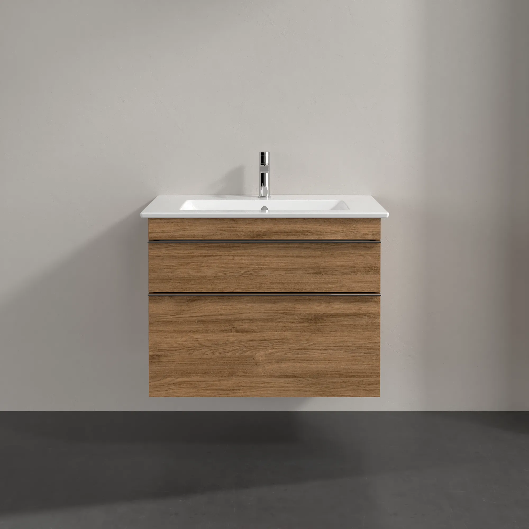 Villeroy & Boch Waschtischunterschrank „Venticello“ für Schrankwaschtisch 753 × 590 × 502 mm Kansas Oak, für Becken mittig