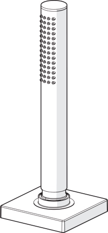 HA Handbrause HANSASTILO 5354 1-strahlig 75x75 mm DN15 Chrom