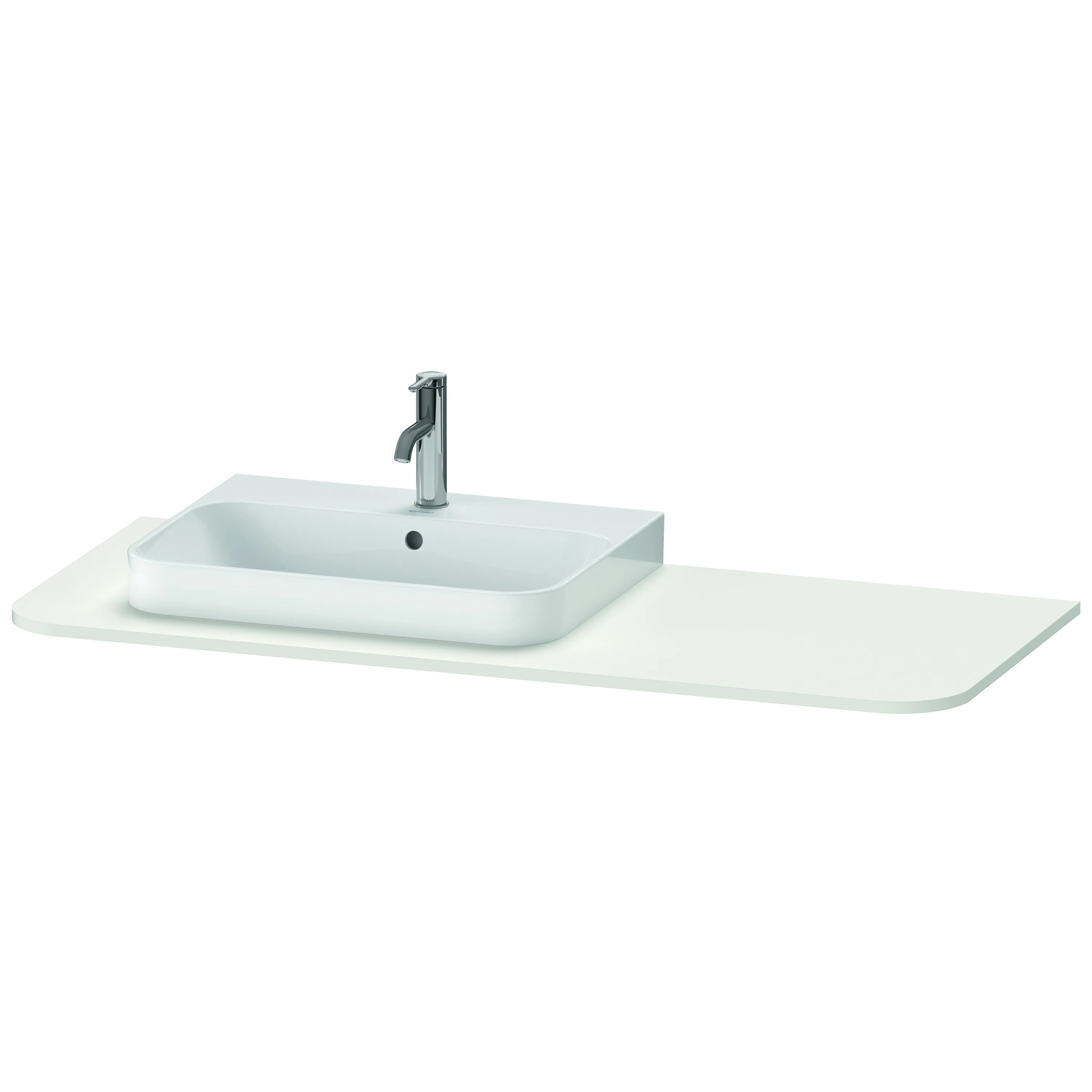 Duravit Konsole „Happy D.2 Plus“, links in Nordic Weiß Seidenmatt Duravit Konsole „Happy D.2 Plus“, links in Nordic Weiß Seidenmatt