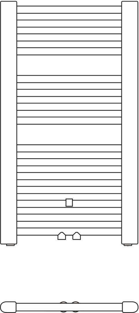 Kermi Heizkörper „Basic®-50“ 45 × 80,4 cm in Weiß