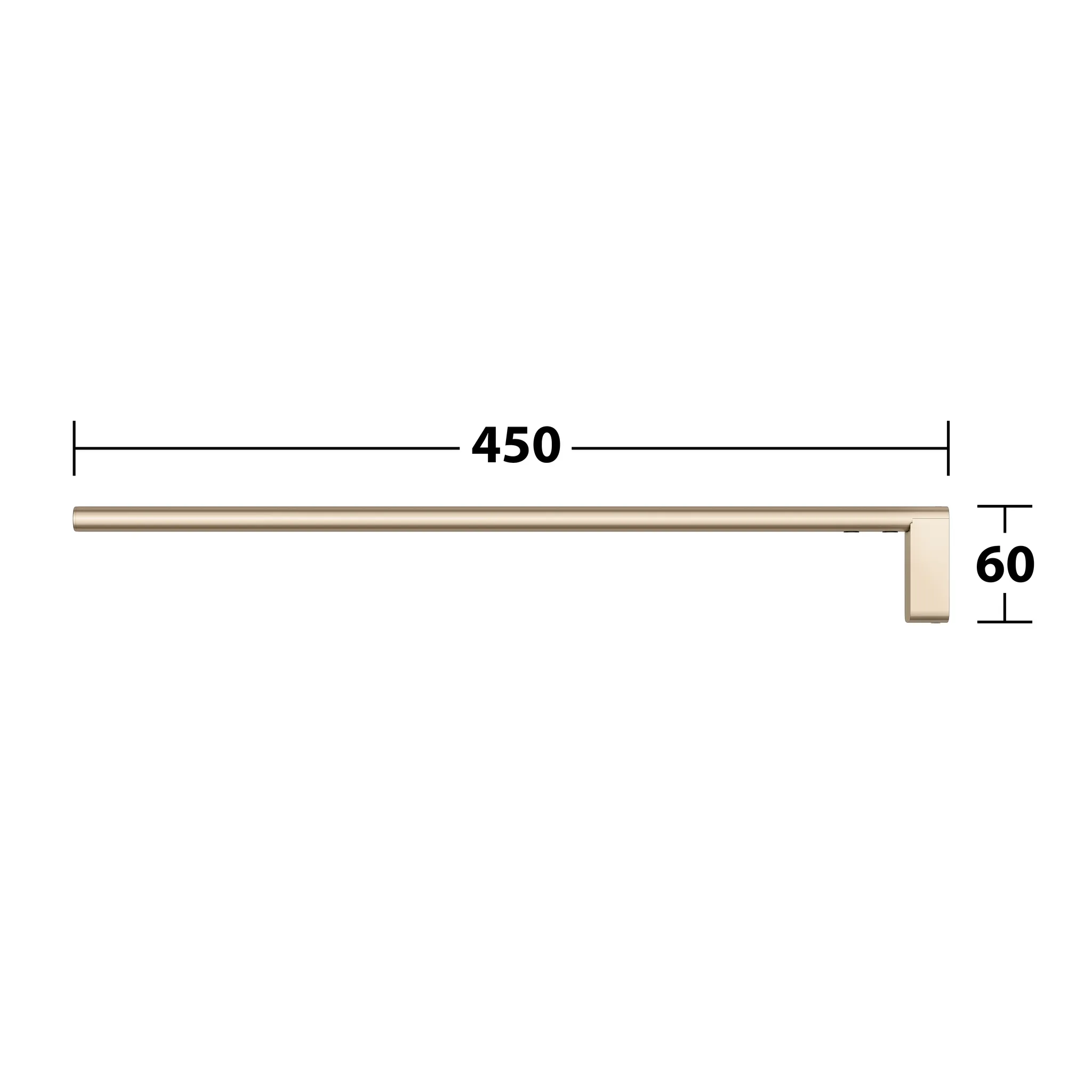 KEUCO EDITION 400 Handtuchhalter 1-armig 450 mm Bronze gebürstet KEUCO EDITION 400 Handtuchhalter 1-armig 450 mm Bronze gebürstet