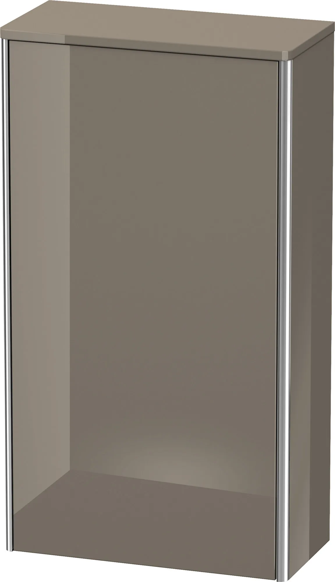 Duravit Halbhochschrank „XSquare“ 50 × 89,6 × 23,6 cm Flannel Grey Hochglanz