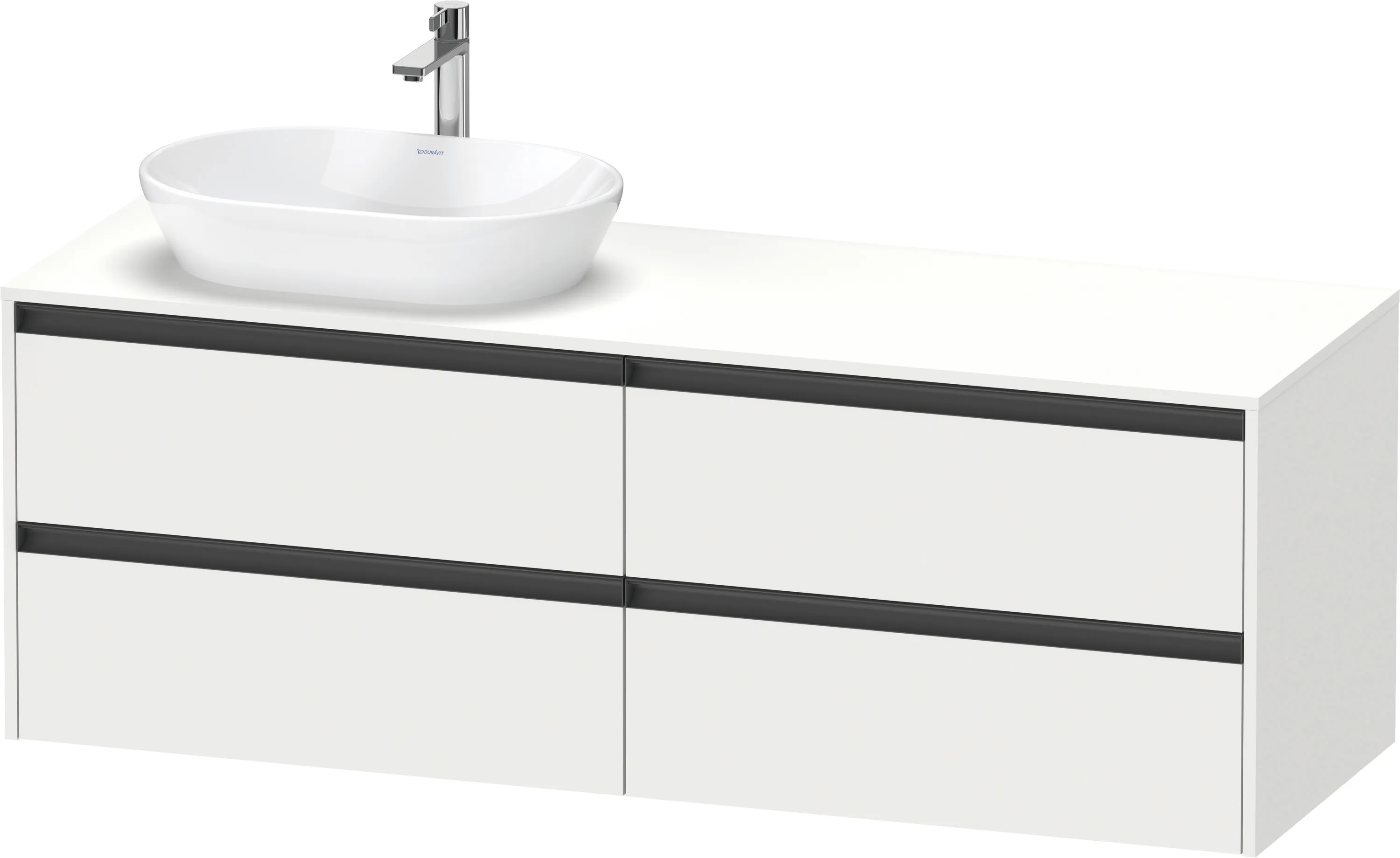 Duravit Waschtischunterschrank wandhängend „Ketho.2“ 160 × 56,8 × 55 cm in Weiß Matt