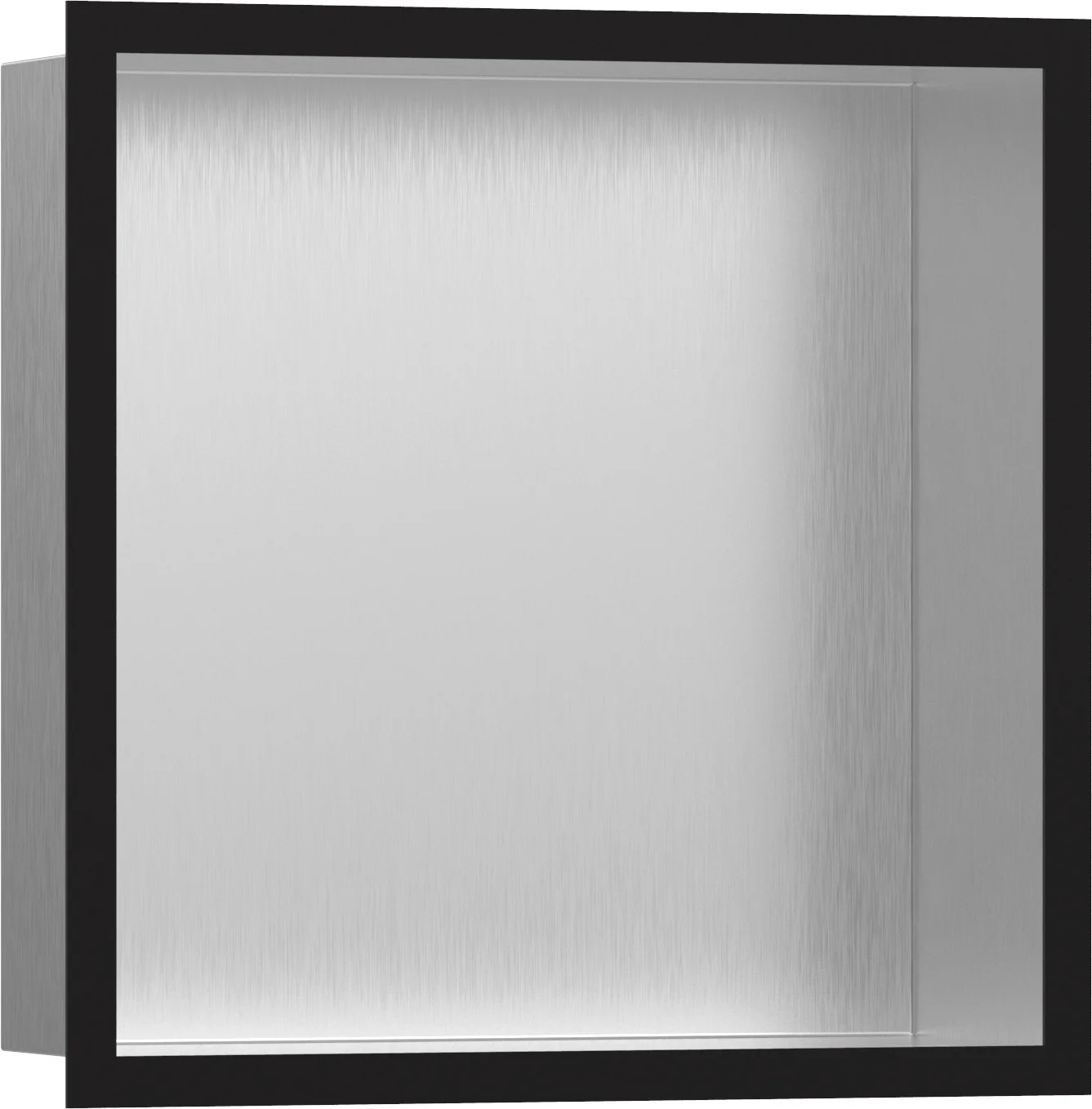 Hansgrohe XtraStoris Individual Wandnische Edelstahl gebürstet Mattschwarz 300x300x100 mm