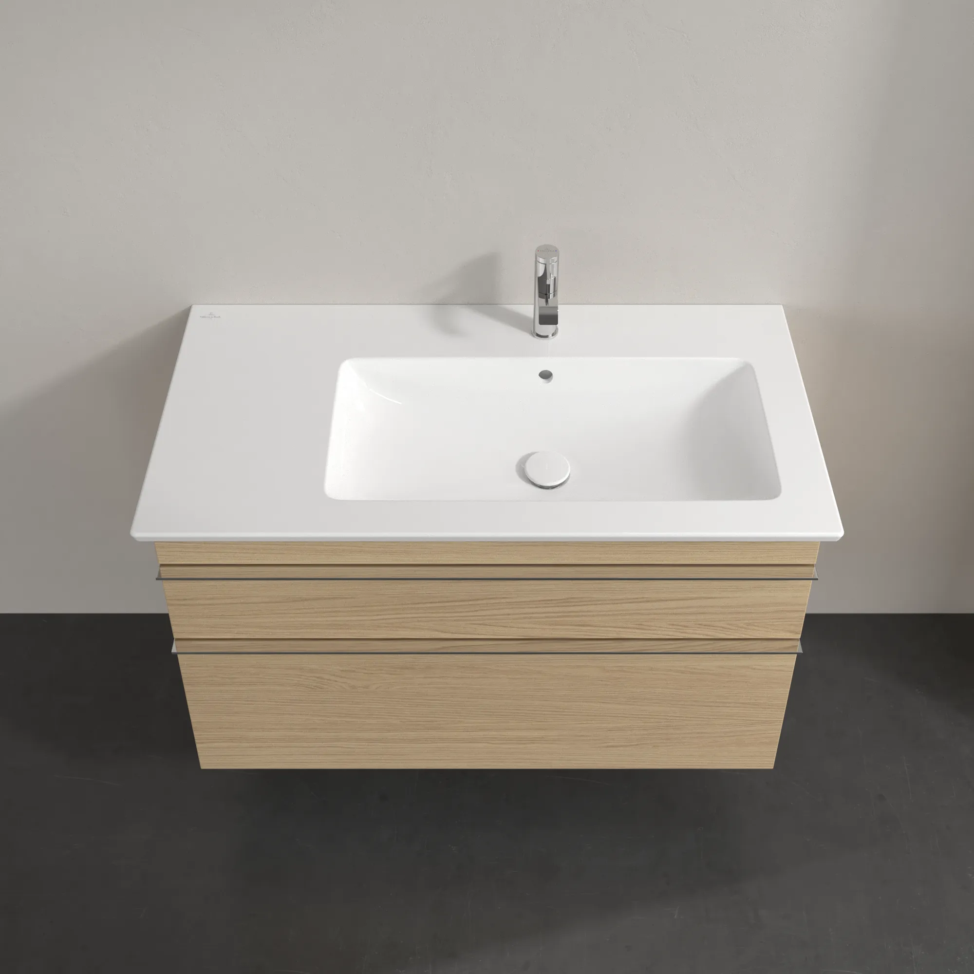 Villeroy & Boch Waschtischunterschrank „Venticello“ für Schrankwaschtisch 953 × 590 × 502 mm Nordic Oak, für Becken rechts