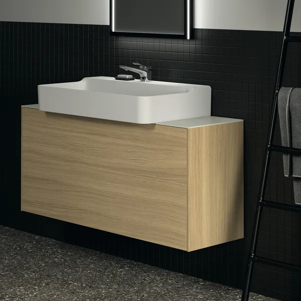 Waschtischplatte Conca, aus Keramik, 1202x373x6mm, Marmor Noir Desir Waschtischplatte Conca, aus Keramik, 1202x373x6mm, Marmor Noir Desir