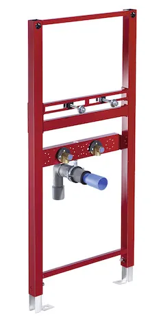 Waschtisch-Modul MONTUS, für Ständerwand- oder Vorwandmontage. Für wandhängende Waschtische, B 50 cm x H 115 cm, Rahmen pulverbeschichtet
