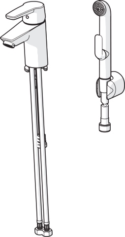 Einhand-Waschtischarmatur „Polo“ Ausladung 103 mm in Chrom Einhand-Waschtischarmatur „Polo“ Ausladung 103 mm in Chrom