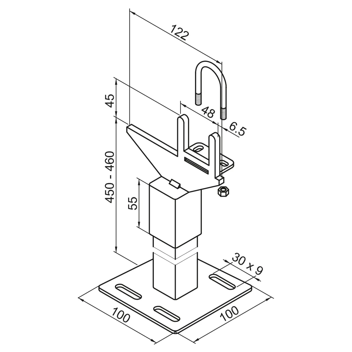 Zubehör Fußkonsole FMORV 45-B3, Sonder-Lack Zubehör Fußkonsole FMORV 45-B3, Sonder-Lack