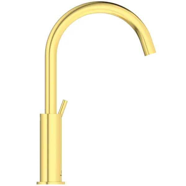 Ideal Standard Waschtischarmatur Joy, Brushed Gold, hoher Auslauf, Ausladung 169 mm, Auslaufhöhe 221 mm