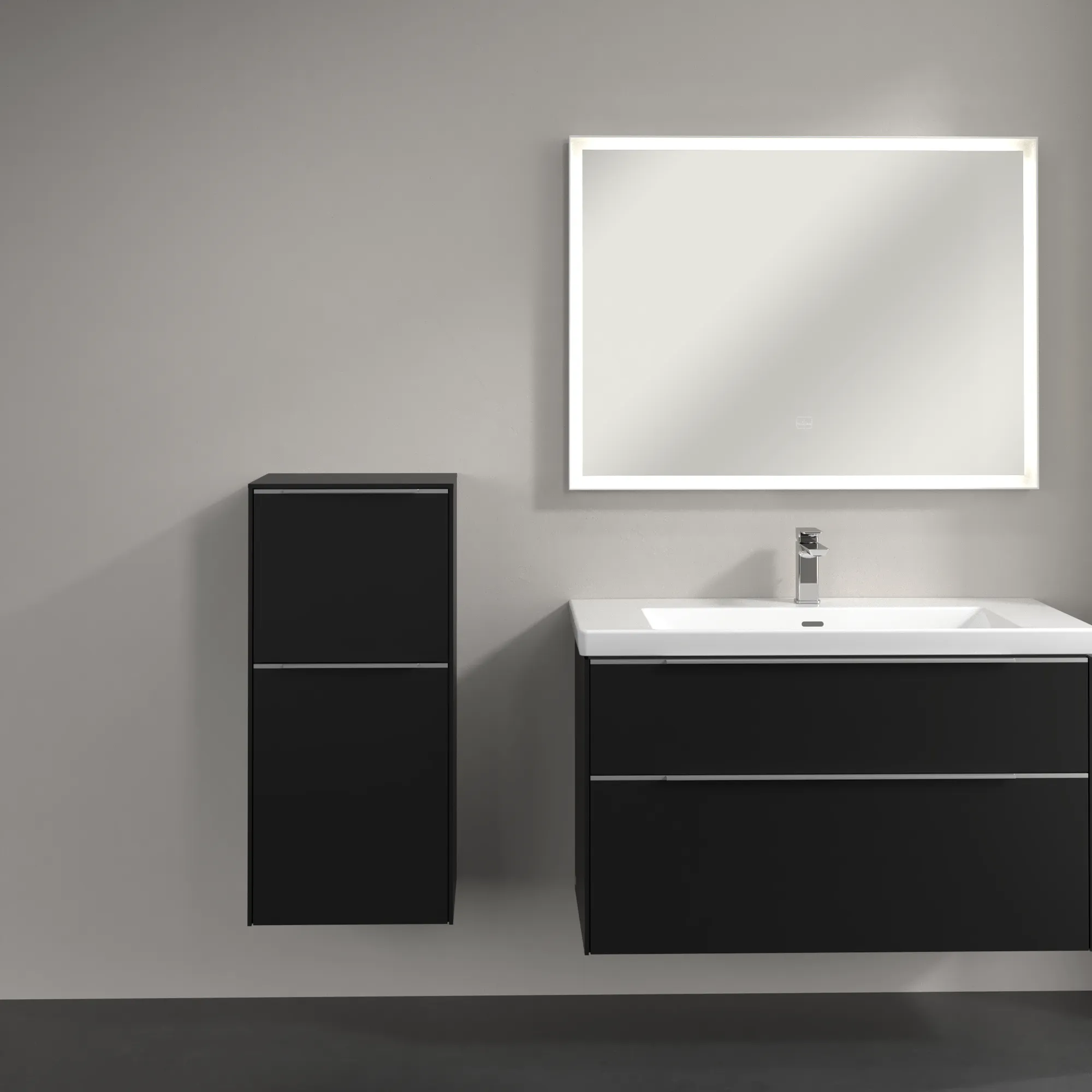 Villeroy & Boch Seitenschrank „Subway 3.0“ 40 × 86 × 36,2 × 36,2 cm 1 Auszug, 1 Tür, Anschlag (Scharnier) links, 1 Tür, Anschlag links
