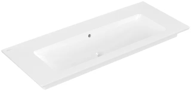 Villeroy & Boch Wandwaschtisch „Venticello“ 1200 × 500 × 175 mm, für Becken mittig, ohne Hahnlochbohrung in Weiß Alpin Villeroy & Boch Wandwaschtisch „Venticello“ 1200 × 500 × 175 mm, für Becken mittig, ohne Hahnlochbohrung in Weiß Alpin