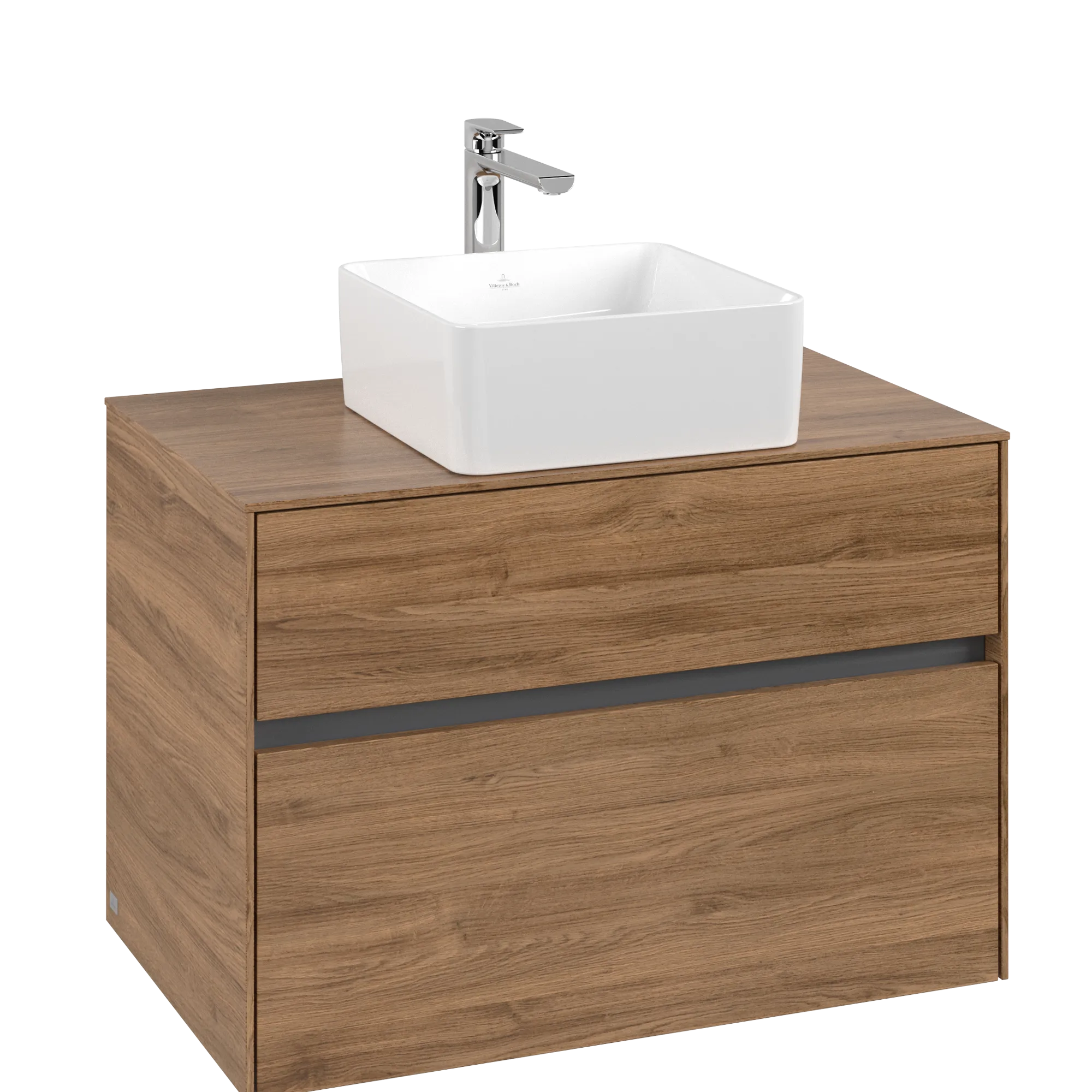 Villeroy & Boch Waschtischunterschrank „Collaro“ 800 × 548 × 500 mm Kansas Oak, ohne Beleuchtung, für Becken mittig Villeroy & Boch Waschtischunterschrank „Collaro“ 800 × 548 × 500 mm Kansas Oak, ohne Beleuchtung, für Becken mittig