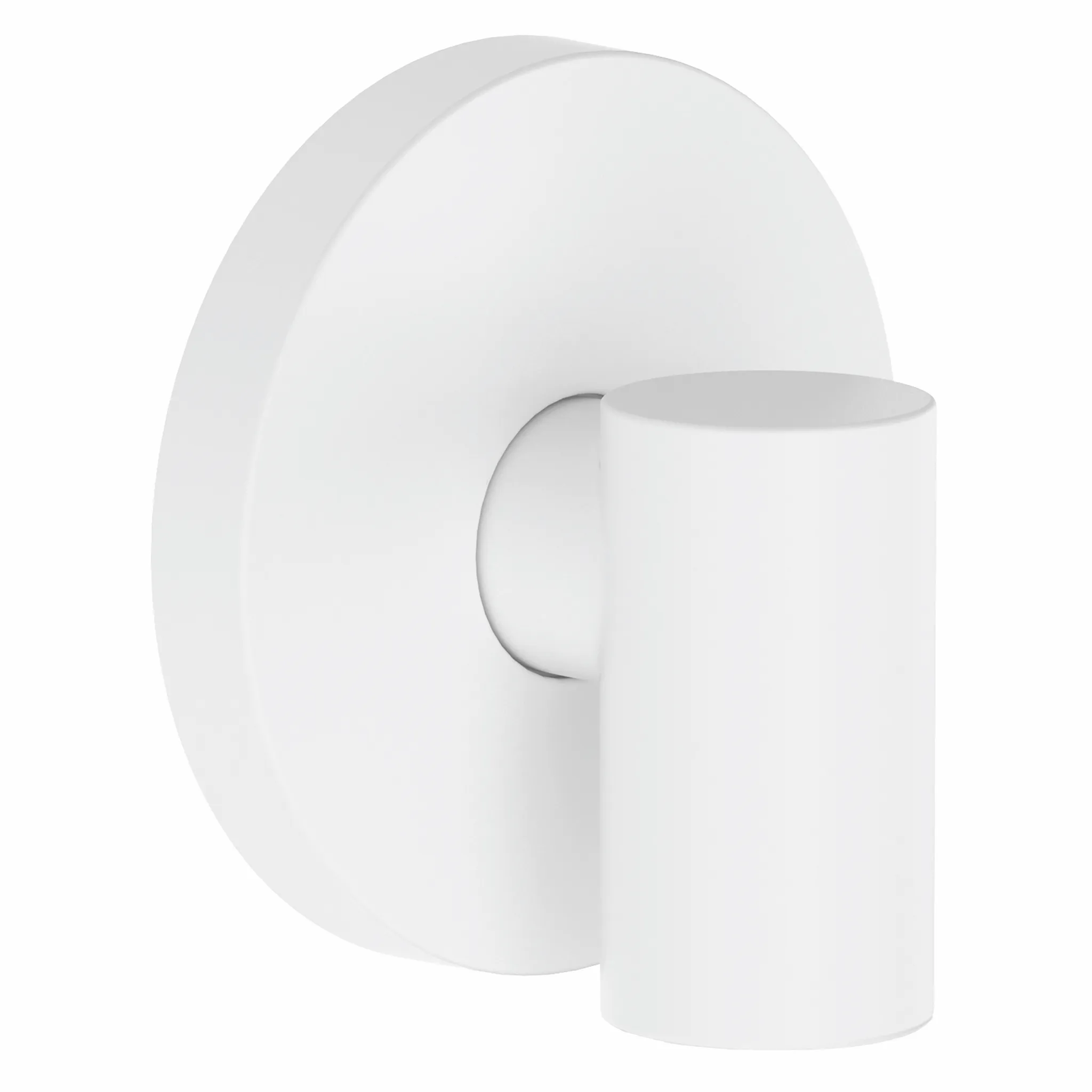 Hansgrohe FixFit Fine S Wandanschluss Mattweiß mit Rückflussverhinderer, G 1/2, schlankes Design